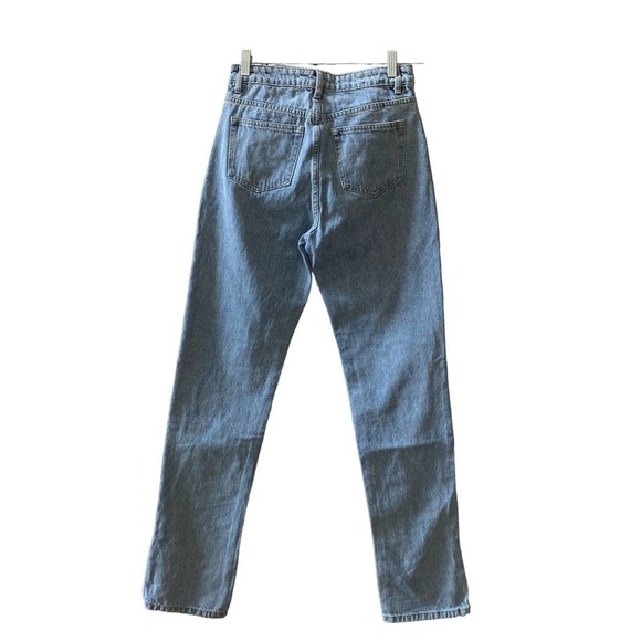 NWT FASHION NOVA Chase the Dream Slit Straight Leg Jeans, size 3 - Picture 3 of 11